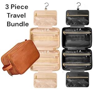 3 Piece Travel Bundle with Hanging Toiletry Bags New in Packages